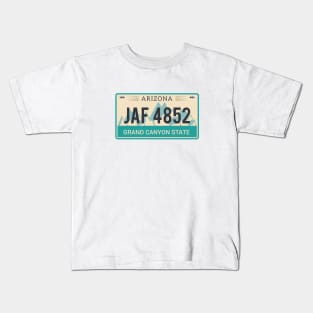 Arizona License Plate Kids T-Shirt